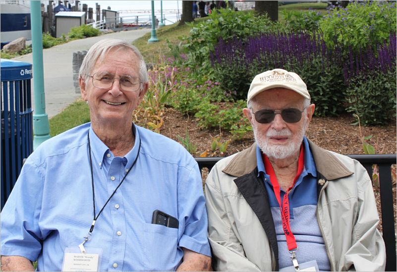 Woody and Bob after the cruise and waiting for the bus